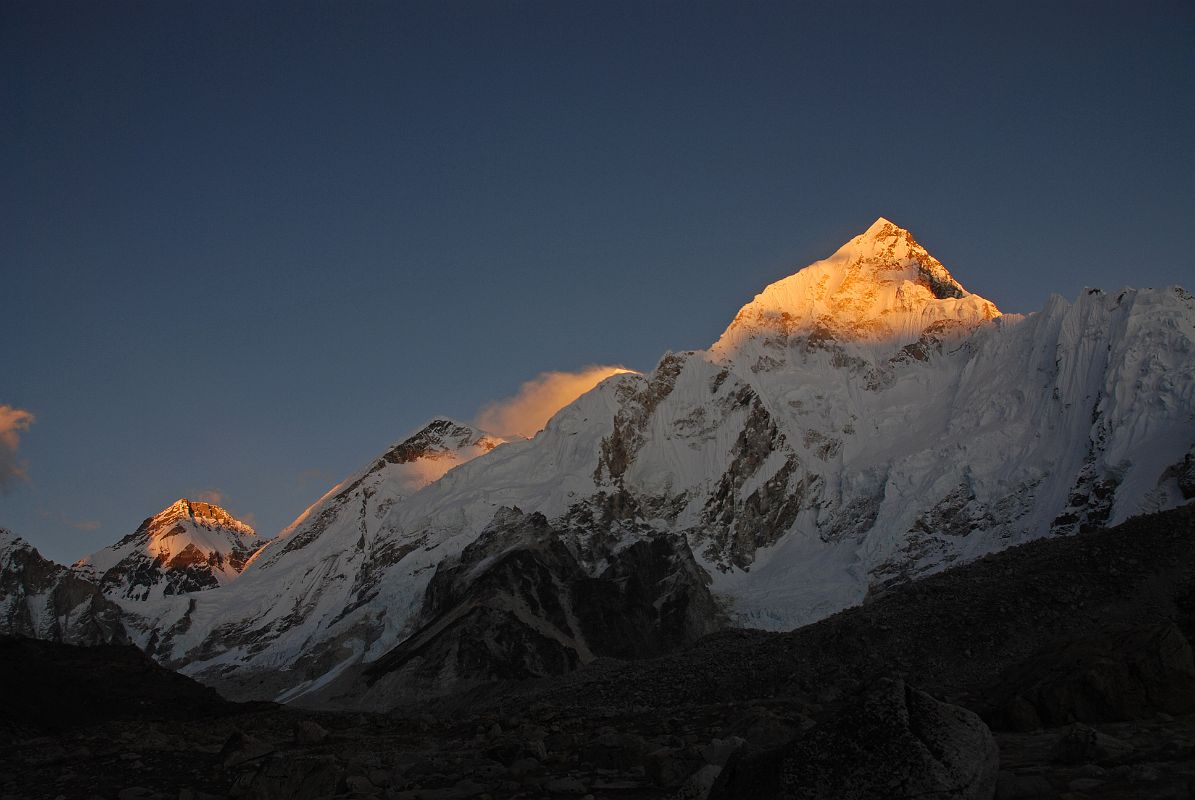 22 Changtse, Everest, Nuptse Sunset From Gorak Shep